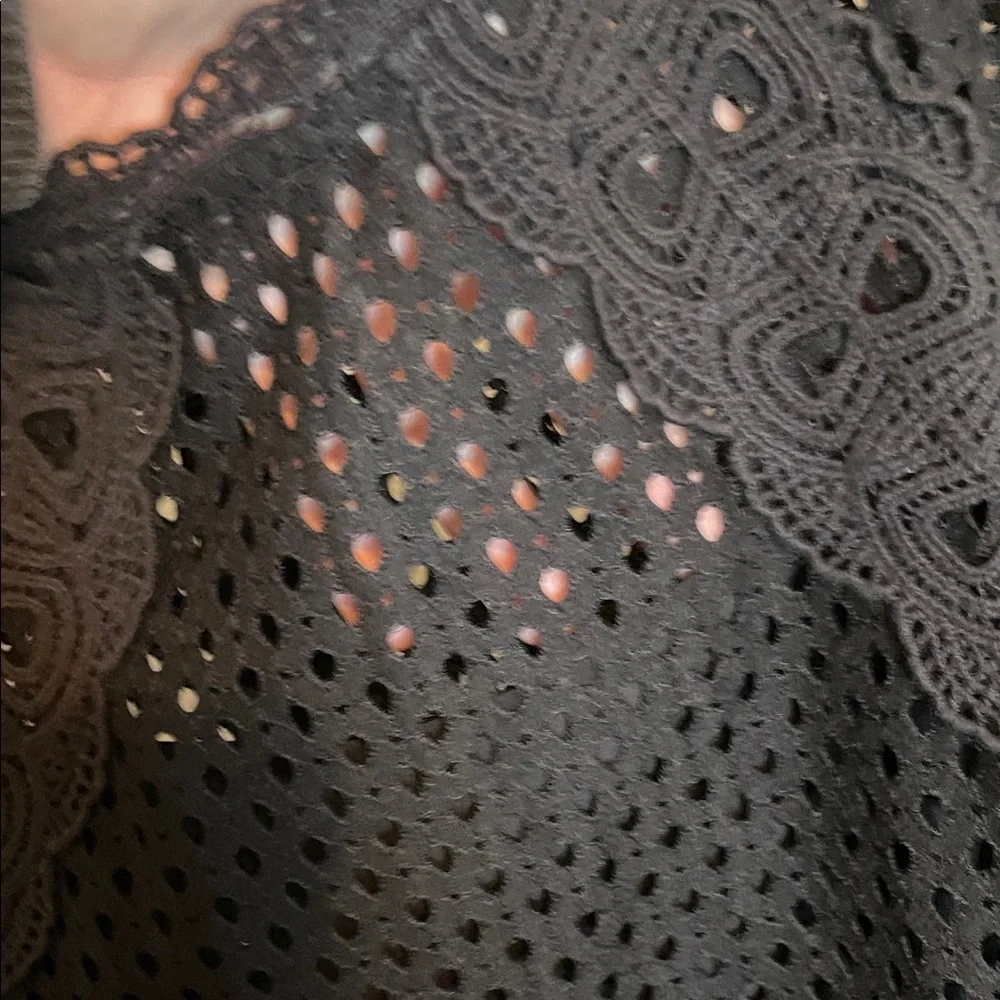 LOFT Black Long Sleeve Lace Dress Stevie nicks approved - Picture 8 of 8